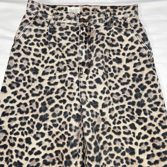 Anthropologie Pilcro Jeans Size 27 Leon Double Hem High-Rise Wide-Leg Cuffed - Picture 2 of 16